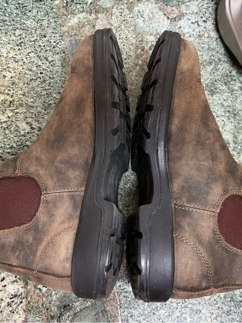 Men's Brown Chelsea distressed leather boots men’s size 9 US - Picture 13 of 16